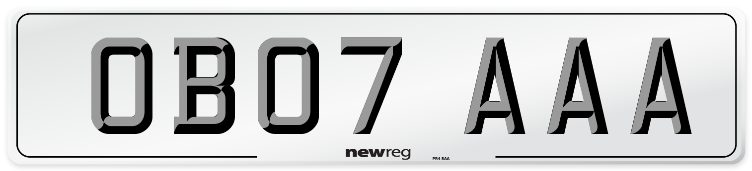 OB07 AAA Number Plate from New Reg